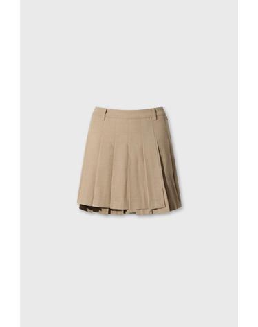 왁 [WAAC] Women Unbalanced pleats TR skort WWKCW26700BEX