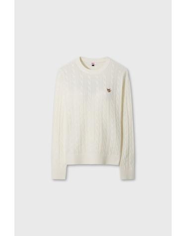 [WAAC] Women Cashmere Blended Cable Knit Sweater WWWAW26700IVX