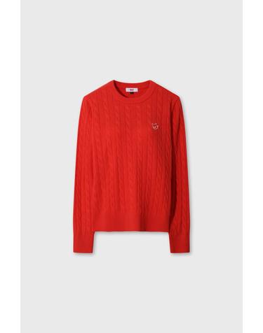 [WAAC] Women Cashmere Blended Cable Knit Sweater WWWAW26700REX