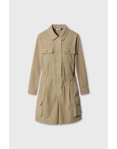 [WAAC] Women Corduroy jumpsuit WWUAW26707BEX