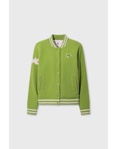 [WAAC] Women Wool Knit Varsity Jacket WWWAW26711GRX
