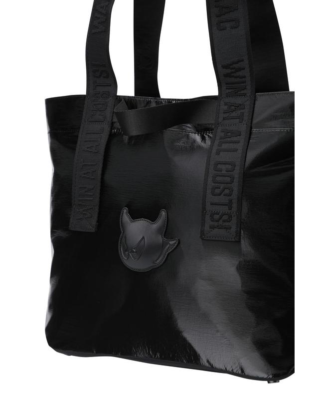 왁 [WAAC] Glossy Tote Bag WGBOX26105BKX 착용컷
