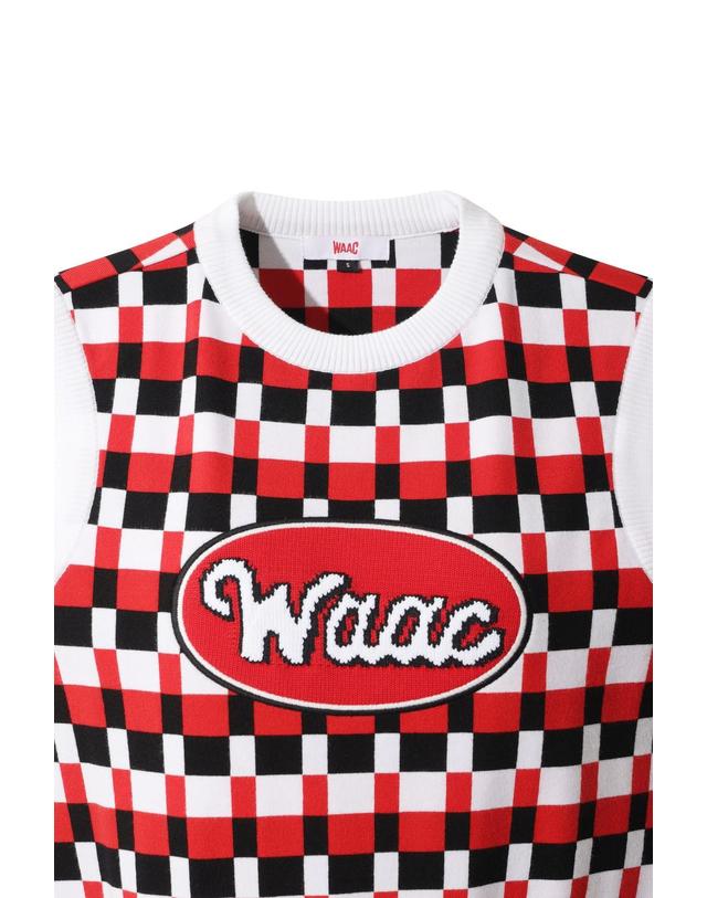왁 [WAAC] WAAC Logo Patch Knit Vest WWWAS26100REX 착용컷