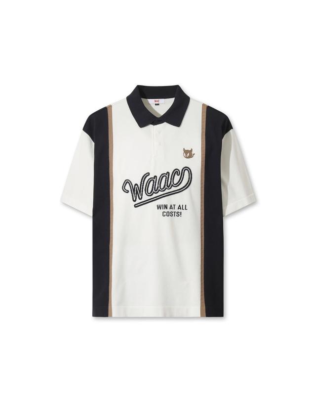 왁 [WAAC] WAAC Logo Relaxed Fit Knit Polo WMWAS26106IVX 착용컷