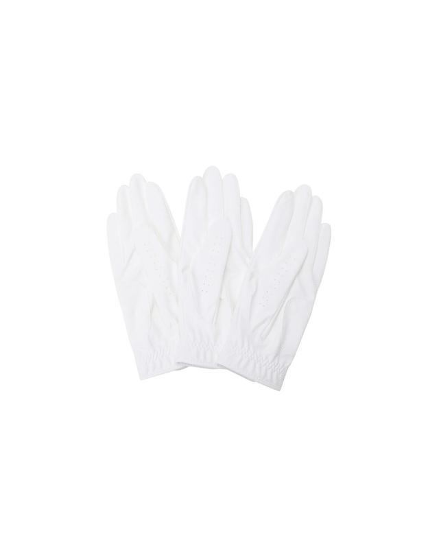 왁 [WAAC] Women Synthetic Leather WAACKY Golf Gloves (3PACK) WGHCX26210ORX 착용컷