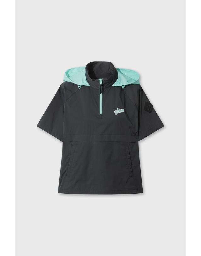 왁 [WAAC] [WAAC X JONES] JONES Women’s Contast Hooded Anorak WWUAM26270GYX 착용컷