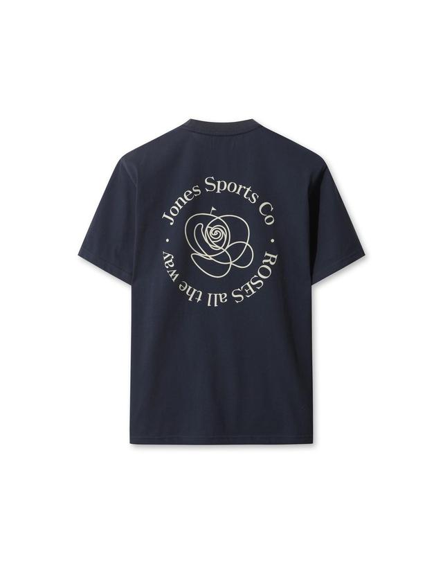 왁 [WAAC] JONES Mens ROSES Crewneck T-shirt WMTCM26272NYD 착용컷