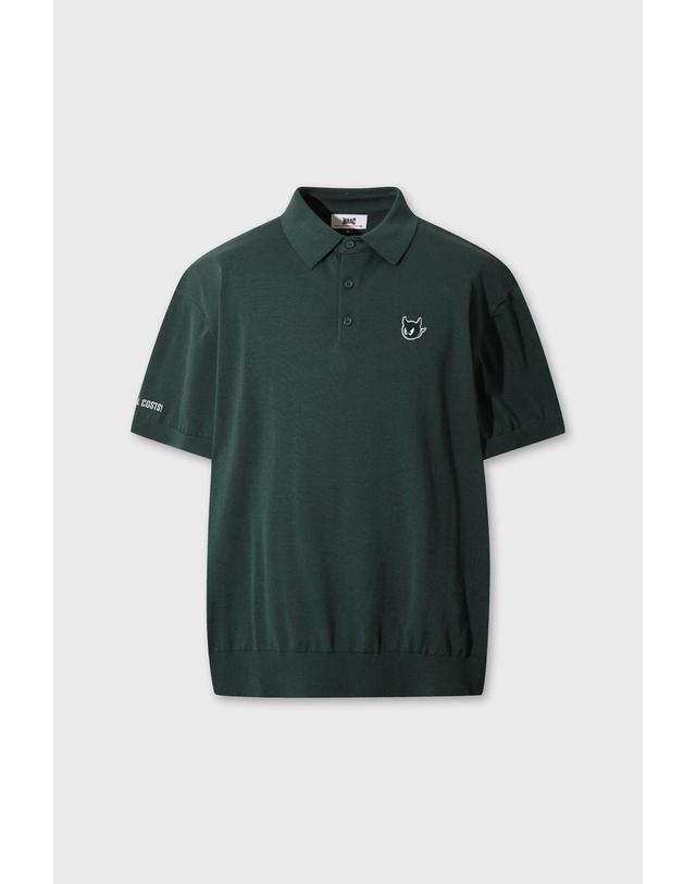 왁 [WAAC] [Exclusive] Men WAACKY Essential Knit Polo WMWAM26901GRD 착용컷
