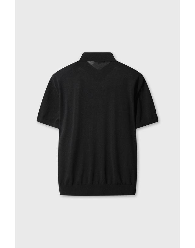 왁 [WAAC] [Exclusive] Men WAACKY Essential Knit Polo WMWAM26901BKX 착용컷