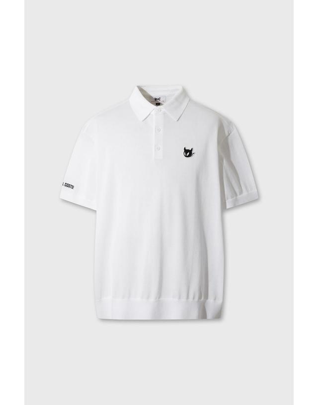 왁 [WAAC] [Exclusive] Men WAACKY Essential Knit Polo WMWAM26901IVX 착용컷