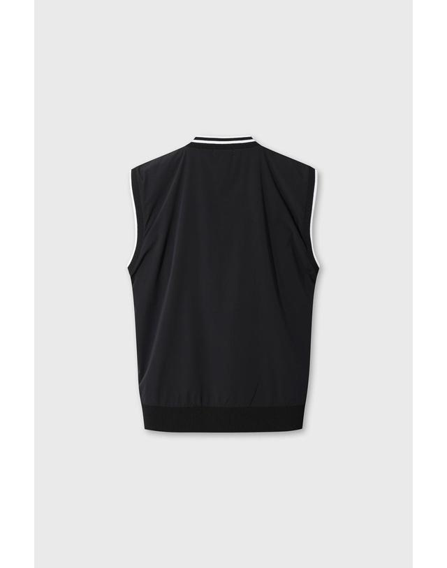 왁 [WAAC] Men WAACKY Hybrid Knit Vest WMWAM26300BKX 착용컷