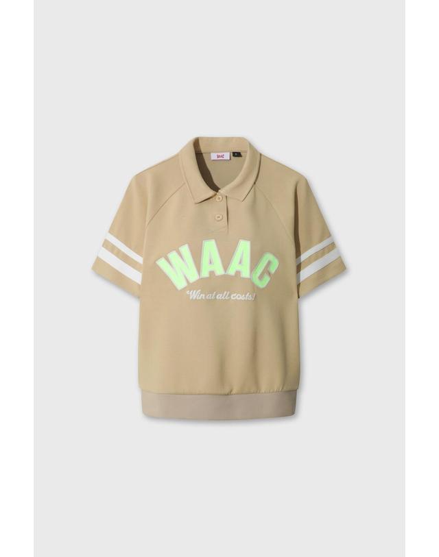 왁 [WAAC] Women Logo Loose Fit Polo Sweatshirt WWTCM26302BEX 착용컷