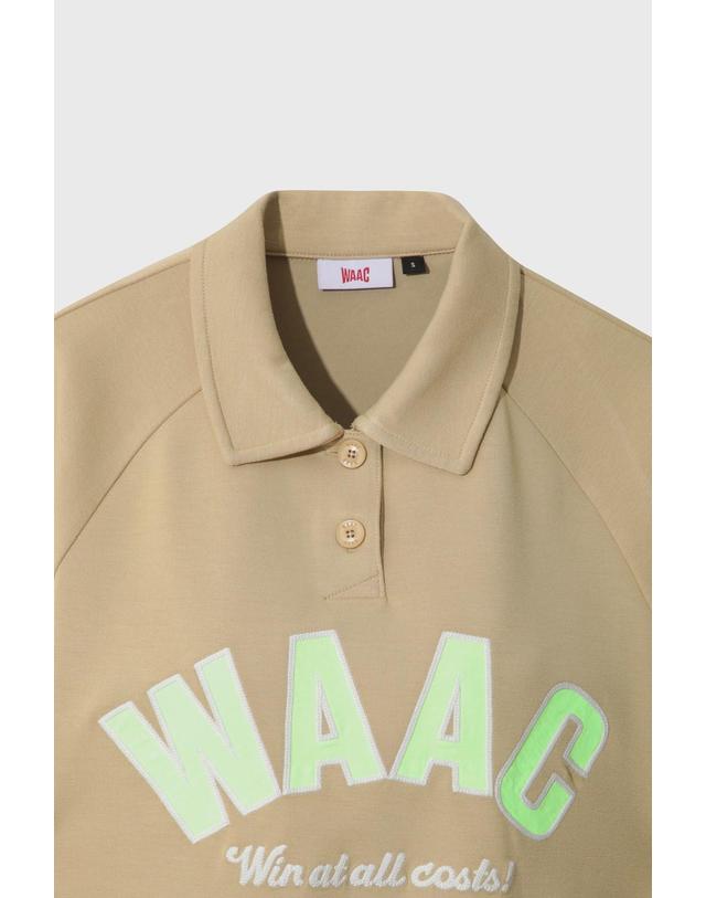 왁 [WAAC] Women Logo Loose Fit Polo Sweatshirt WWTCM26302BEX 착용컷