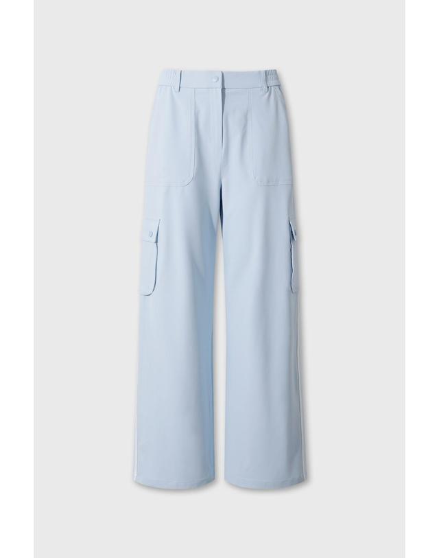 왁 [WAAC] Women Stripe wide pants WWPNM26207BUL 착용컷