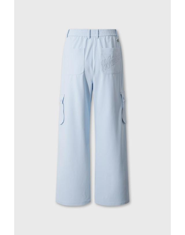 왁 [WAAC] Women Stripe wide pants WWPNM26207BUL 착용컷