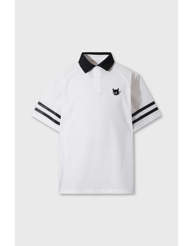 왁 [WAAC] WAACKY Loose fit Air Dot Polo WMTCM26312WHX 착용컷