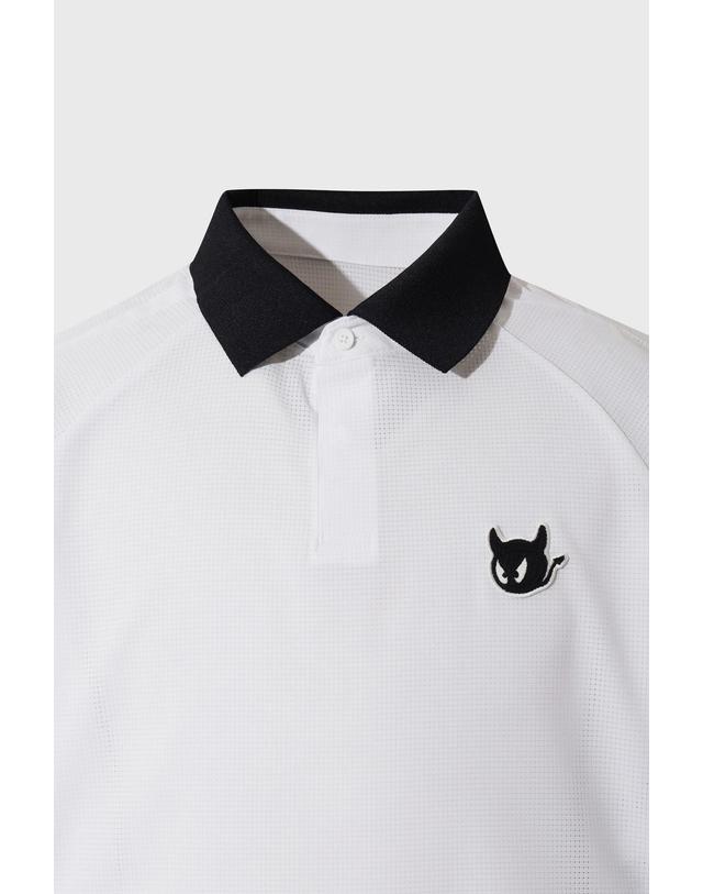 왁 [WAAC] WAACKY Loose fit Air Dot Polo WMTCM26312WHX 착용컷