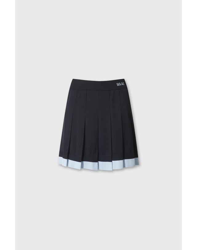 왁 [WAAC] Women Faux Layered Pleats Knit Skirt (Set-up) WWWAM26503NYD 착용컷