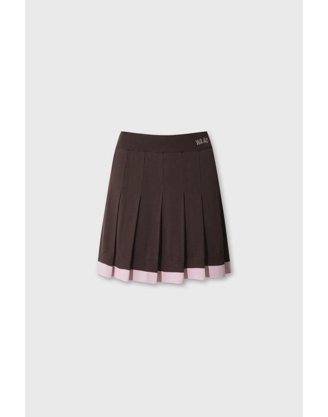 왁 [WAAC] Women Faux Layered Pleats Knit Skirt (Set-up) WWWAM26503BRD 착용컷