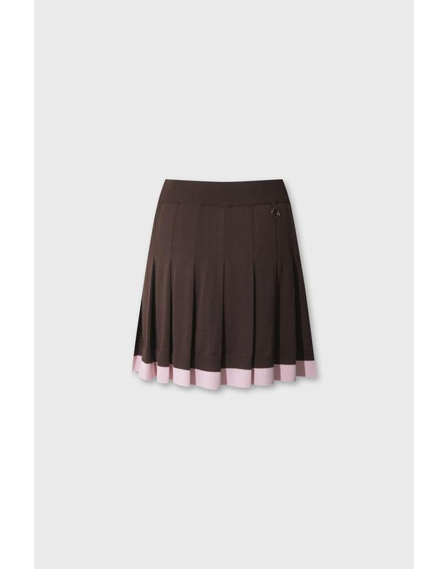 왁 [WAAC] Women Faux Layered Pleats Knit Skirt (Set-up) WWWAM26503BRD 착용컷