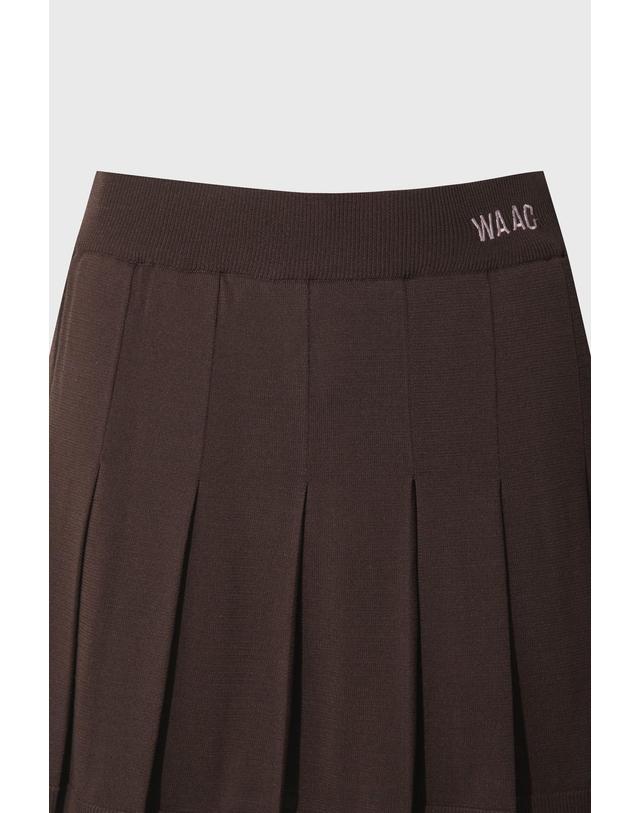 왁 [WAAC] Women Faux Layered Pleats Knit Skirt (Set-up) WWWAM26503BRD 착용컷