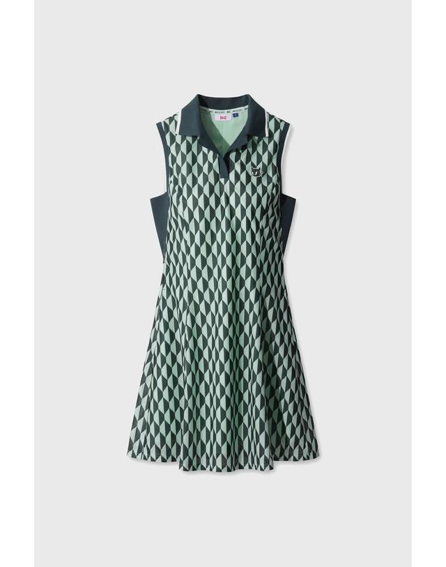 왁 [WAAC] Athletic Optic Block Sleeveless Dress WLTCM26411MIX 착용컷