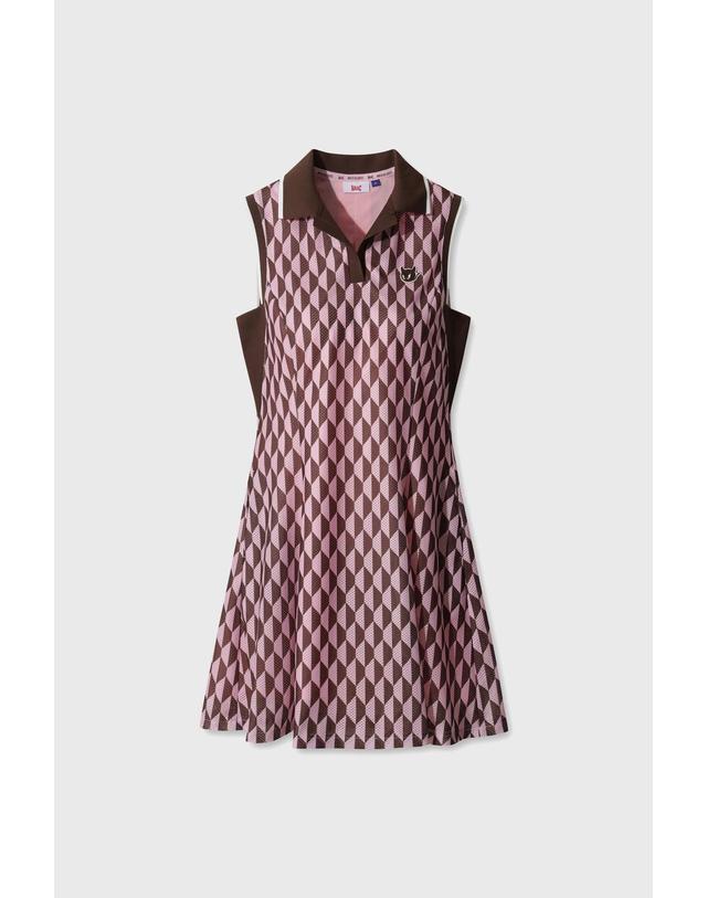 왁 [WAAC] Athletic Optic Block Sleeveless Dress WLTCM26411PIL 착용컷