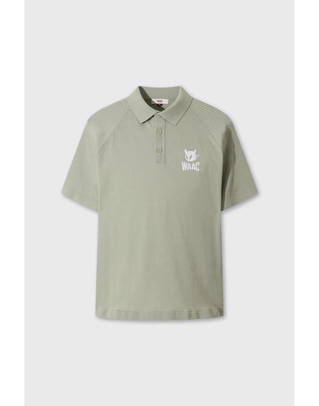 왁 [WAAC] PLAYER EDITION Men Emblem Knit Polo WMWAM26200KHL 착용컷