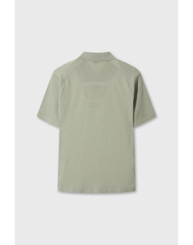 왁 [WAAC] PLAYER EDITION Men Emblem Knit Polo WMWAM26200KHL 착용컷