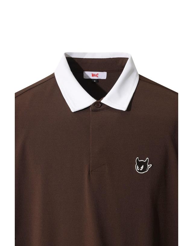 왁 [WAAC] Men WAAC Logo Jersey Collar Knit Polo WMWAM26202BRD 착용컷