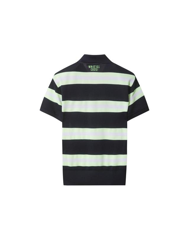 왁 [WAAC] Women Stripe Loose-Fit Polo WWTCM26503NYD 착용컷