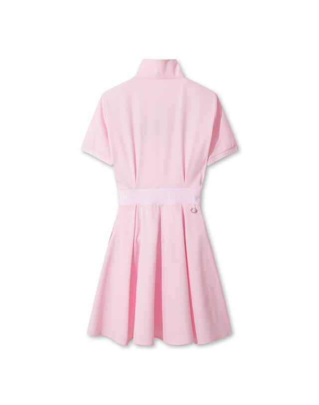 왁 [WAAC] Cool Tricot Half-Zip Dress WWTCM26405PIL 착용컷