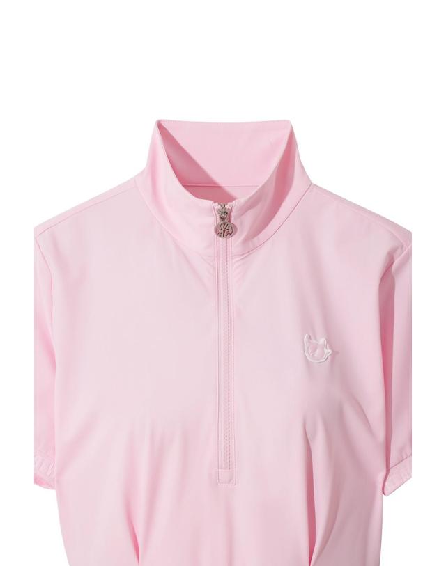 왁 [WAAC] Cool Tricot Half-Zip Dress WWTCM26405PIL 착용컷