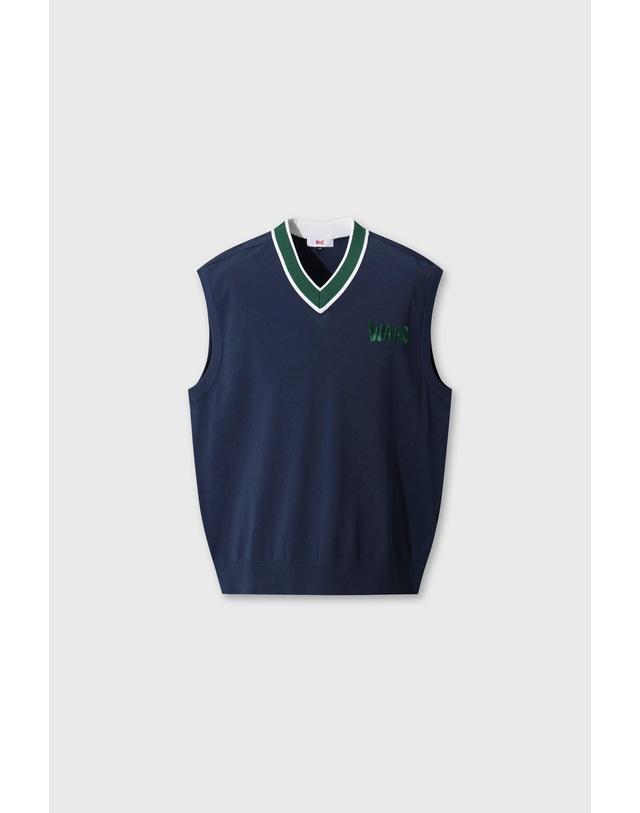 왁 [WAAC] [WAAC X ERIC] Men V-neck Knit Vest WMWAM26540NYX 착용컷