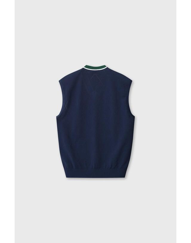 왁 [WAAC] [WAAC X ERIC] Men V-neck Knit Vest WMWAM26540NYX 착용컷