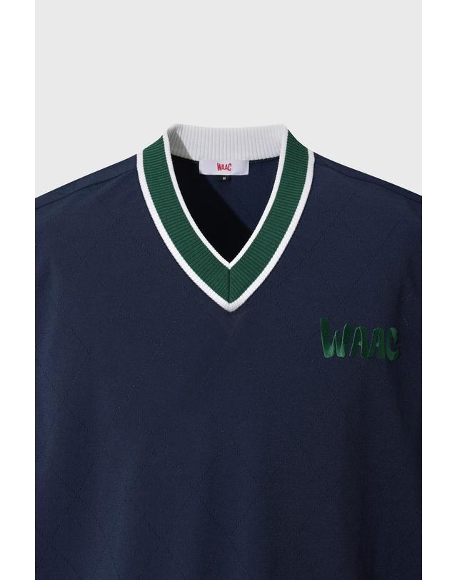 왁 [WAAC] [WAAC X ERIC] Men V-neck Knit Vest WMWAM26540NYX 착용컷