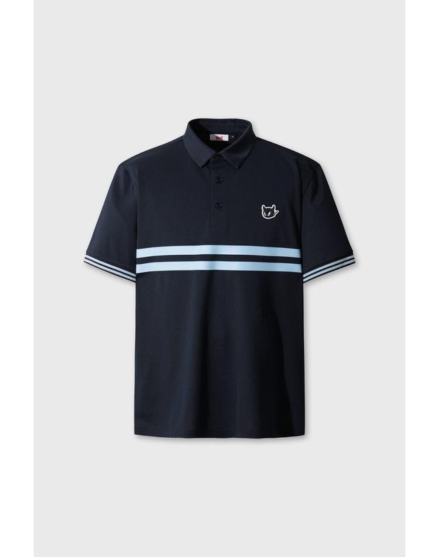 왁 [WAAC] [Exclusive] Men WAACKY Line Point Polo WMTCM26914NYD 착용컷