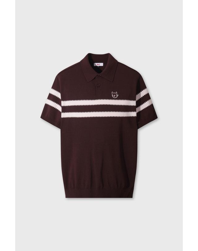 왁 [WAAC] Men WAACKY Stirpe Knit Polo WMWAA26604WID 착용컷