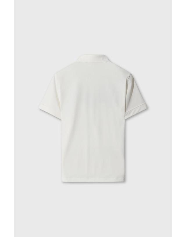 왁 [WAAC] Women Turn-up Cuff Pique Polo WWTCA26600IVX 착용컷