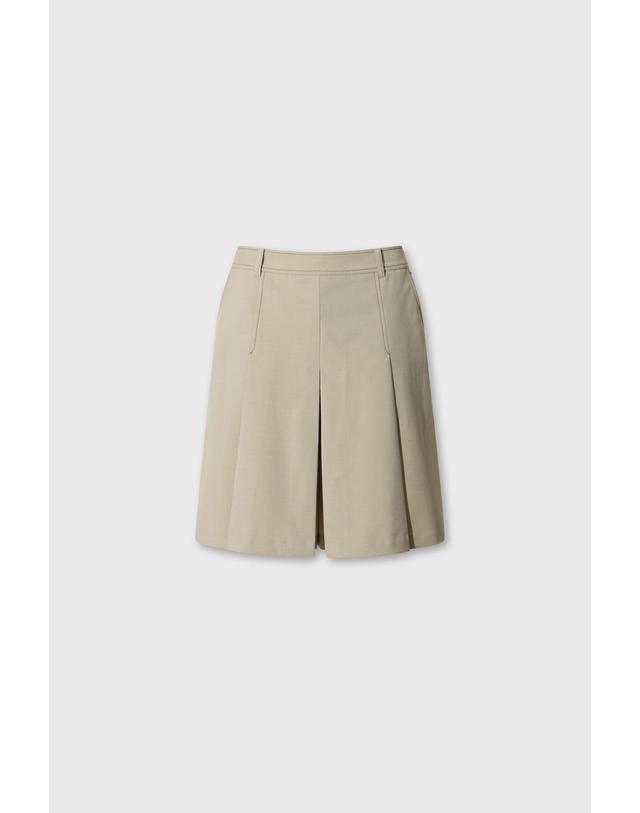 왁 [WAAC] Women Pleats bernuda pants WWPNA26603IVD 착용컷