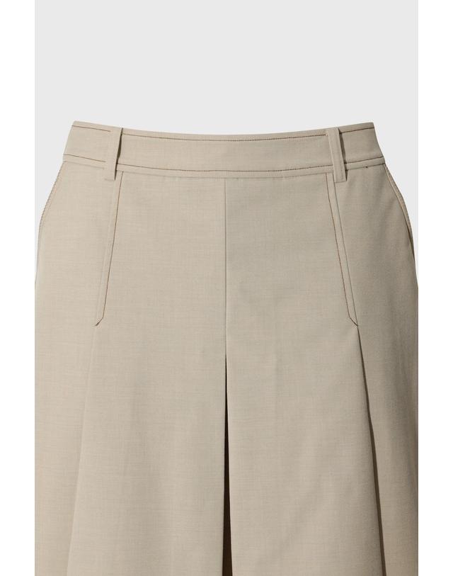 왁 [WAAC] Women Pleats bernuda pants WWPNA26603IVD 착용컷