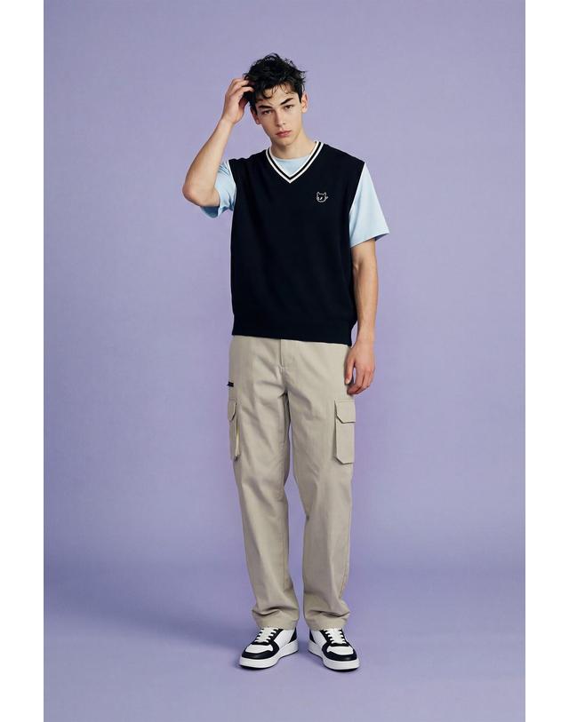 왁 [WAAC] Uni WAACKY Crewneck T-shirts WMTCM26502BUL 착용컷