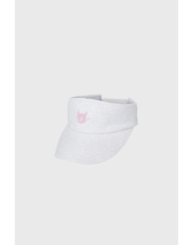 왁 [WAAC] Women Logo Pattern Visor WGRCX26315WHX 착용컷