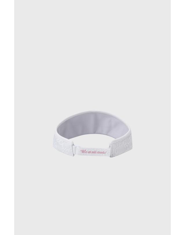 왁 [WAAC] Women Logo Pattern Visor WGRCX26315WHX 착용컷