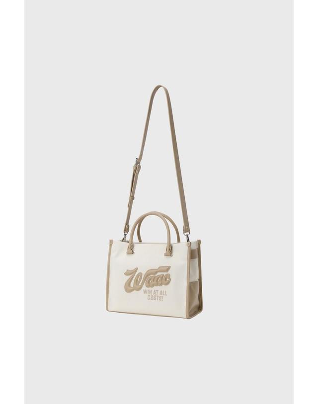 왁 [WAAC] Women Signature Tote Bag WGBAX26610IVX 착용컷