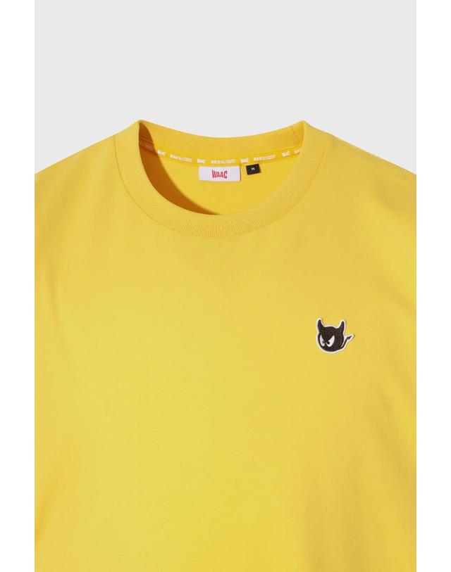 왁 UNI WAACKY Graphic Crewneck Top WMTCA26604YED 착용컷