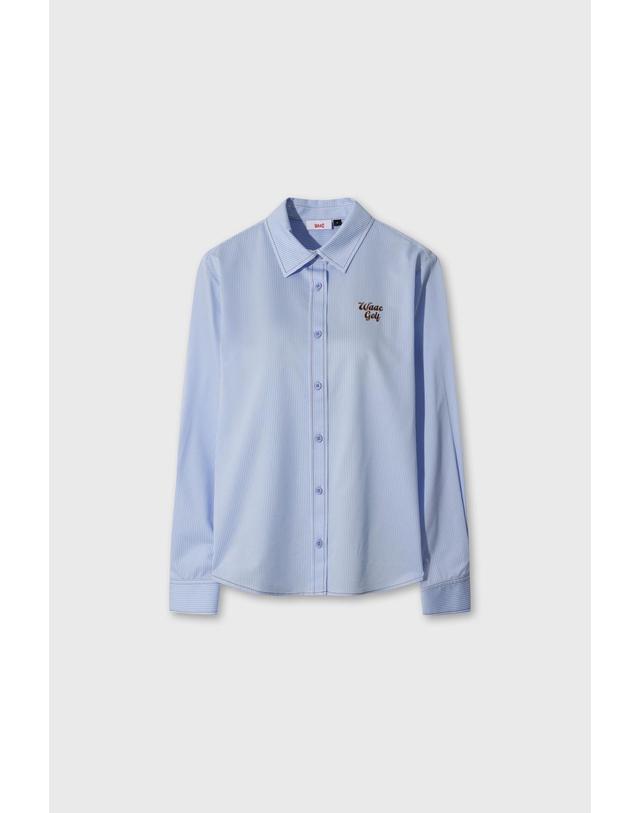 왁 Women Jersey Stripe Shirts WWTBA26605BUL 착용컷