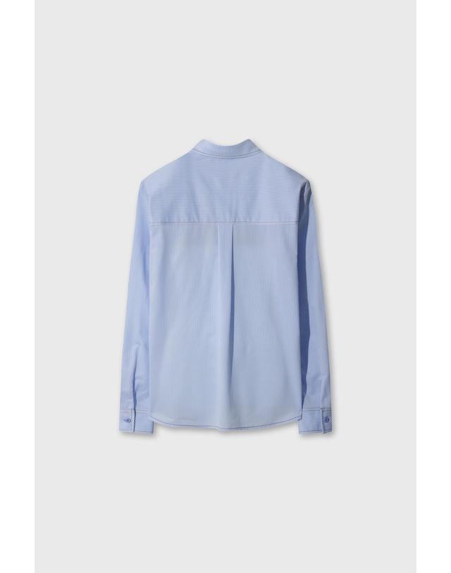 왁 Women Jersey Stripe Shirts WWTBA26605BUL 착용컷