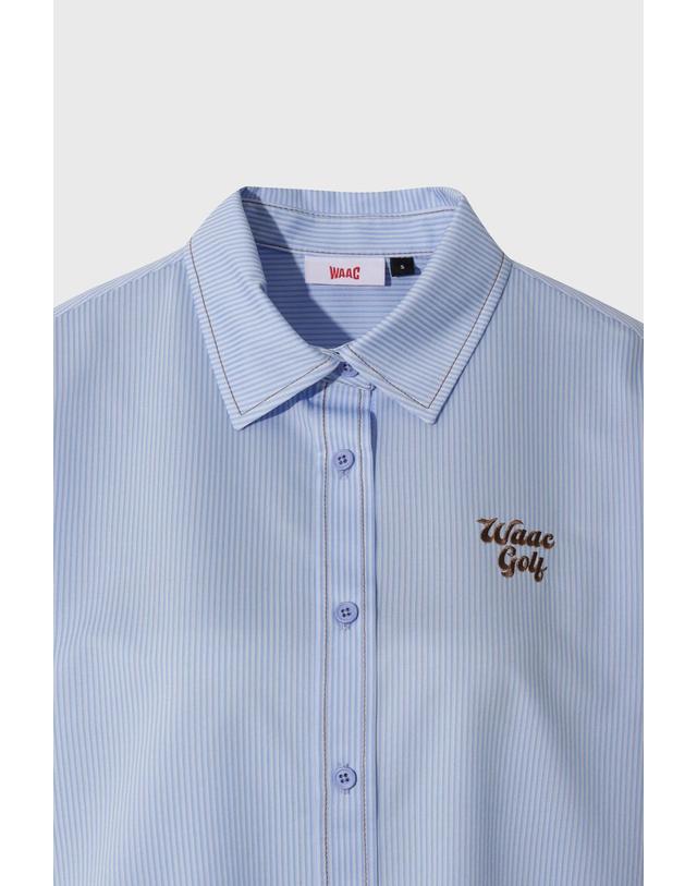 왁 Women Jersey Stripe Shirts WWTBA26605BUL 착용컷