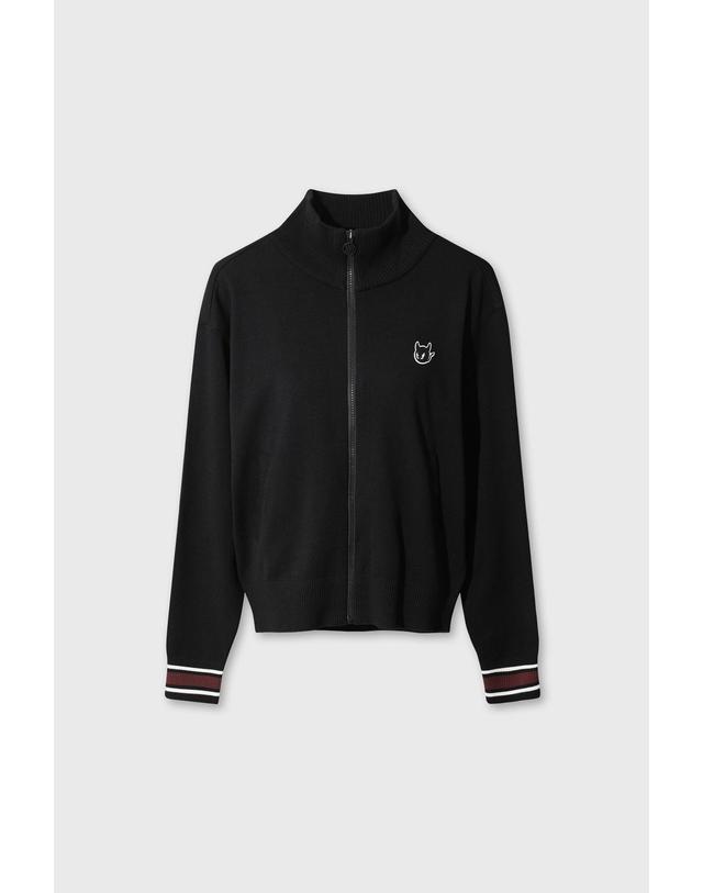왁 [WAAC] Women Knit Full-Zip Jacket (Set-up) WWWAA26620BKX 착용컷